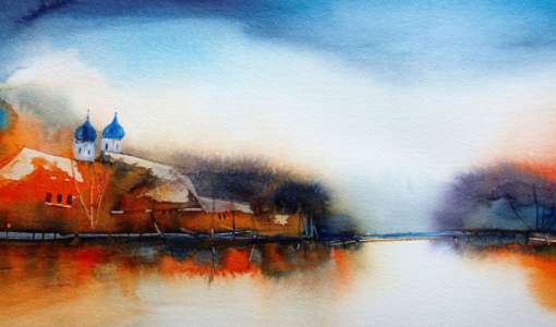 Aquarell Exkursion im Chiemgau