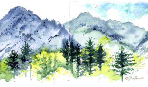Skizzieren und Aquarellieren im „Bilderbuch“ Bayerns
