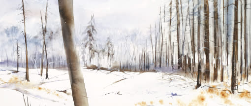 Winteraquarelle im Chiemgau